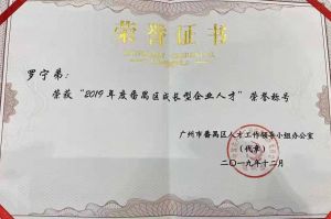九州（中国）集团CEO罗宁弟荣膺番禺区杰出产业人才奖